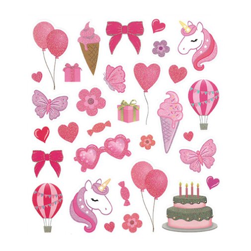Sticker sheet: Pink