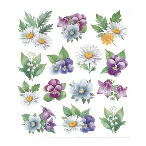 Sticker sheet: Summer flowers