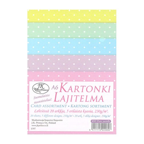A6 paperipakkaus, JK: Piste, pastelli