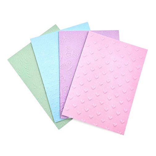 A6 paper pack, JK: Embossed, pastel