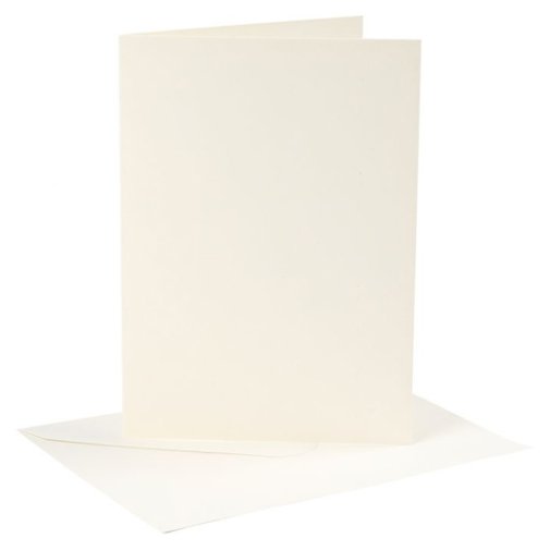 Cards and envelopes 5\"x7\", cream, 4 pcs