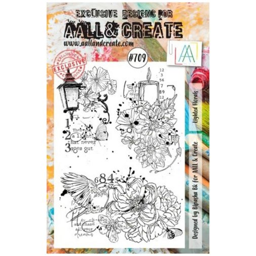 AALL & Create stamp, A5: Lighted Florals