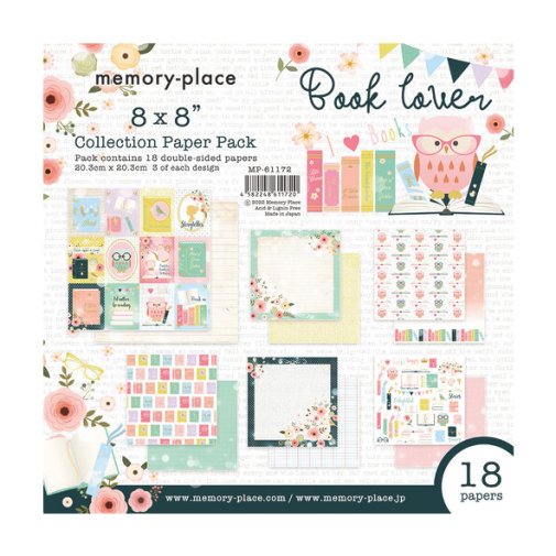 8x8\" -paperipakkaus, Memory Place: Book Lover