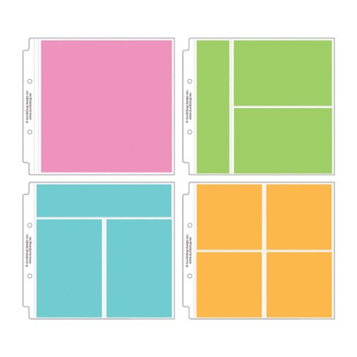 Page protectors 8x8\" DB (variety), 12 pcs