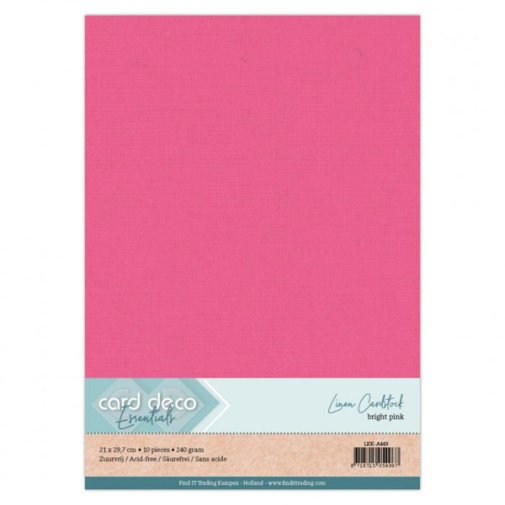 Cardstock pack A4, Card Deco: Bright Pink, 10 pcs