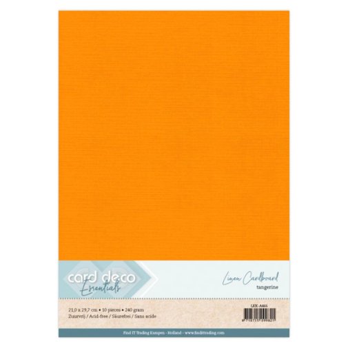 Kartonkipakkaus A4, Card Deco: Tangerine, 10kpl