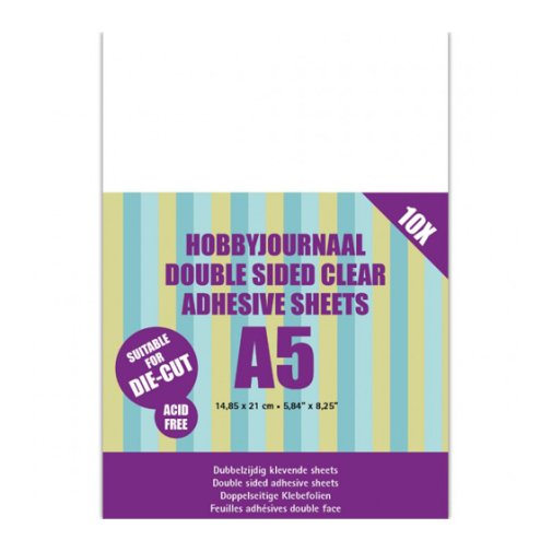 Double-sided clear adhesive sheet A5, 10 pcs