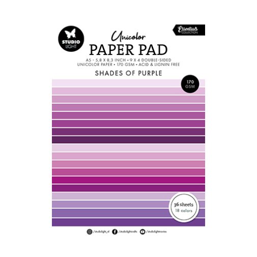 Cardstock pack A5, Studiolight: Purple