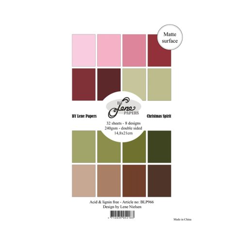 Cardstock pack A5, By Lene: Christmas spirit