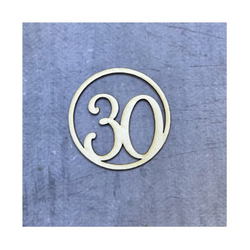 Die-cuts, cardboard: Number 30, 1 pc