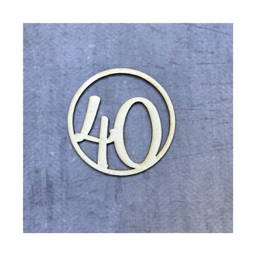 Die-cuts, cardboard: Number 40, 1 pc
