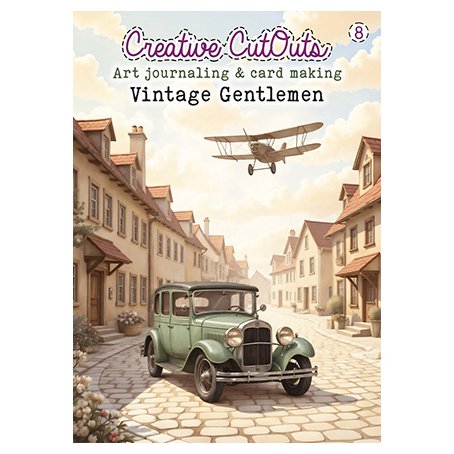 A4 Art Journaling -lehtiö, Creatief Art: Vintage Gentlemen