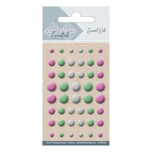 Enamel dots, Card Deco: Rsoe Green Grey - matte