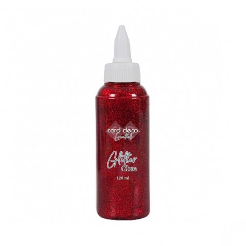 Glitter glue 120ml, Card Deco: Red