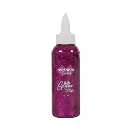 Glitter glue 120ml, Card Deco: Bright pink