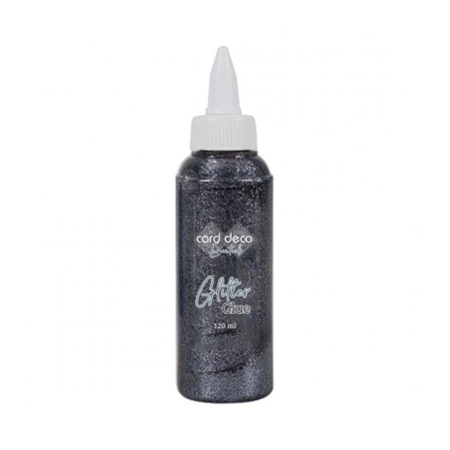 Glitter glue 120ml, Card Deco: Grey