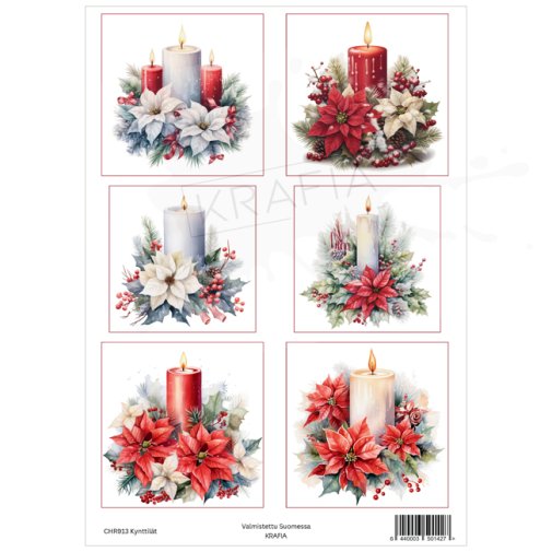 Topper sheet A4, Krafia: Candles