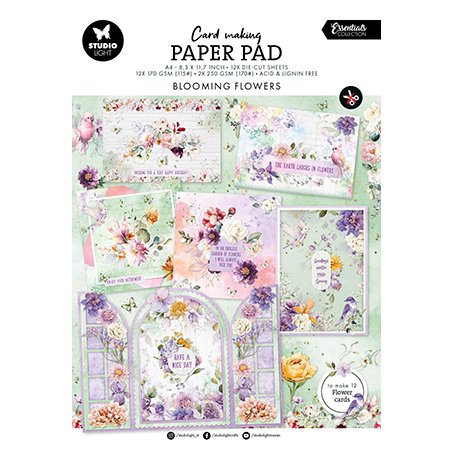 Card Making pad A4, Studiolight: Blooming Flowers