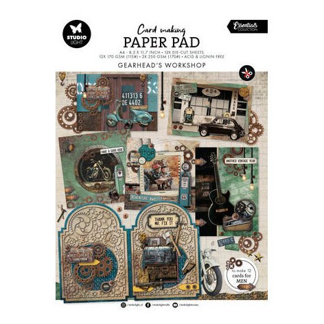Card Making pad A4, Studiolight: Gearhead\'s Workshop