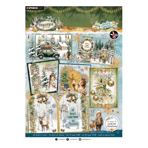Card Making pad A4, Studiolight: Christmas Forest