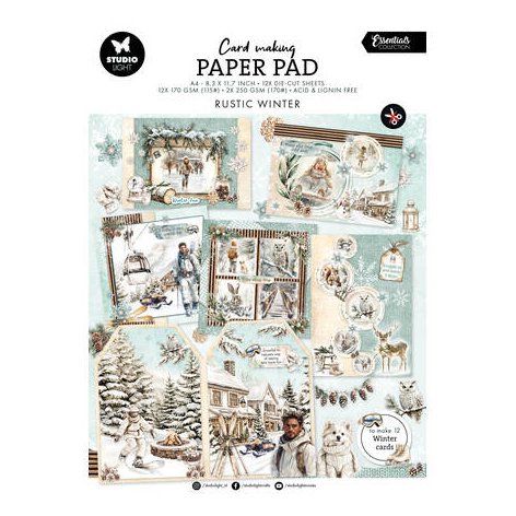Card Making pad A4, Studiolight: Rustic Winter