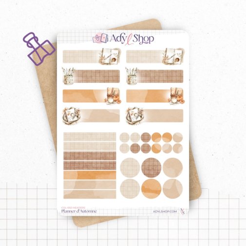 Sticker sheet, AdyLShop: Autumn planner headers