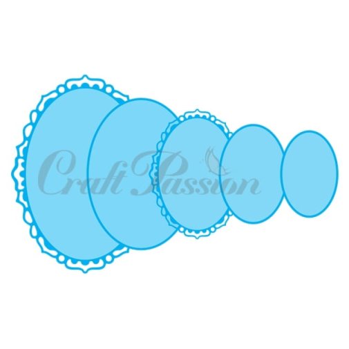 Stanssisetti, Craft Passion: Oval frames - ovaali kehys