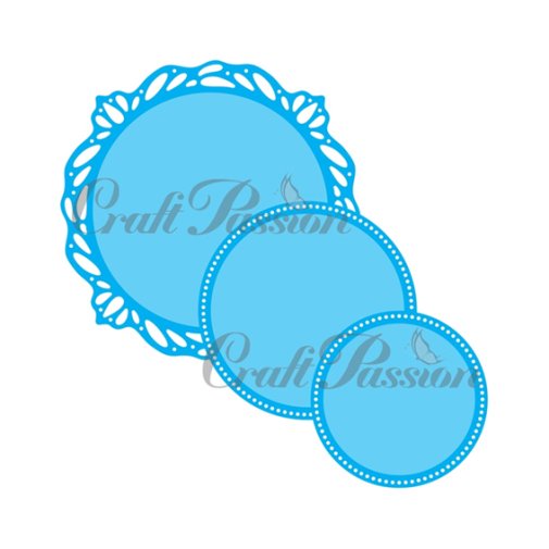 Stanssisetti, Craft Passion: Round frames - pyöreä kehys