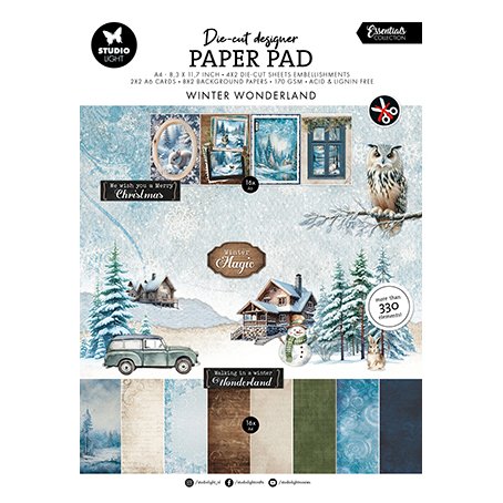 Cardstock and die cut pad A4, Studiolight: Fairy Christmas