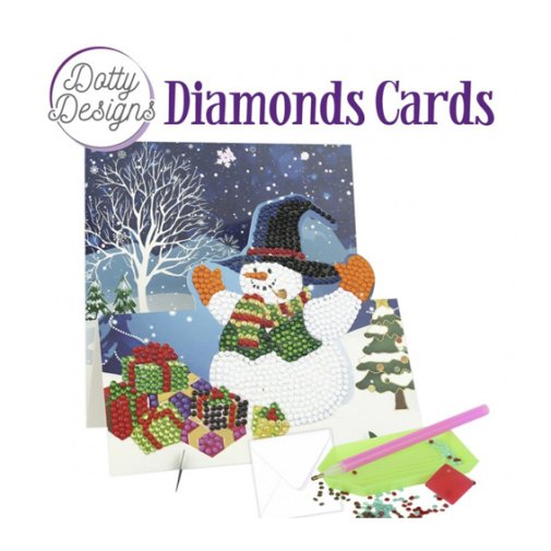 Timanttityökortti: Lumiukko