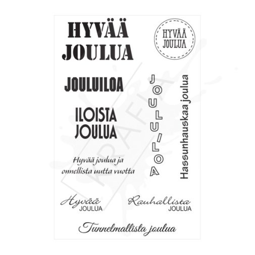 Dekorette -leimasinsetti: Jouluntoivotukset, iso