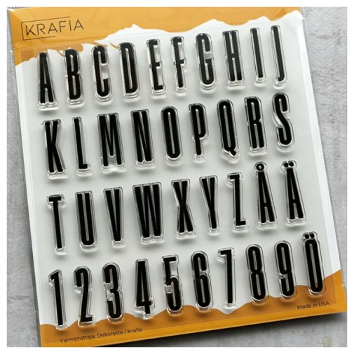 Leimasinsetti, Krafia: Kirjaimet ja numerot