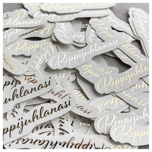 Cardstock texts: Rippijuhlanasi, 20 pcs