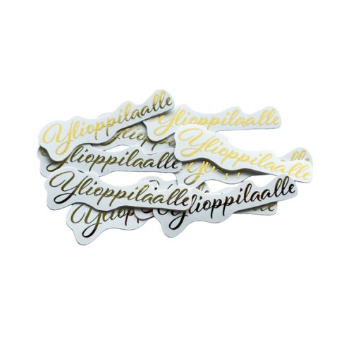 Kartonkitekstit 10 kpl, folioitu: Ylioppilaalle, kulta