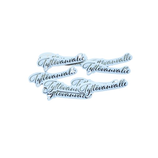 Kartonkitekstit 10 kpl, folioitu: Tyttövauvalle, hopea