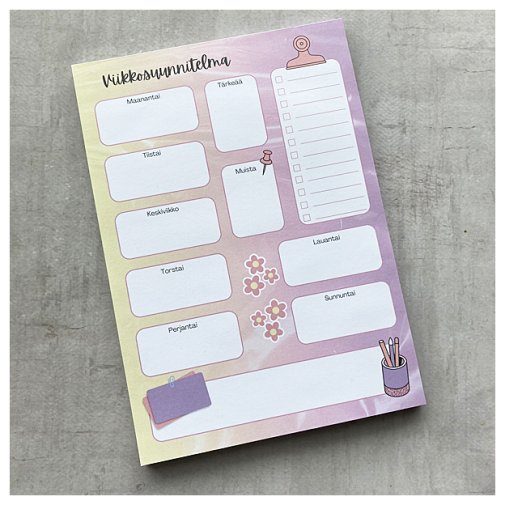 Weekly plan notebook A5, Dekorette