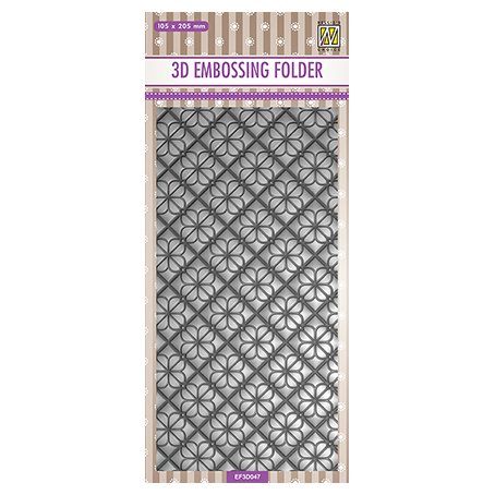 3d embossing folder (NC): Flower background (slimline)