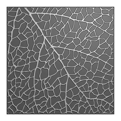 3d kohokuviointitasku, NC, neliö: Leaf Grain