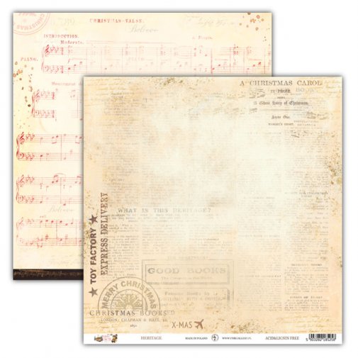 Kuviopaperi 12x12\", UHK: Holiday Glow - Heritage