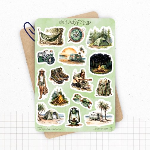 Sticker sheet, AdyLShop: Camping