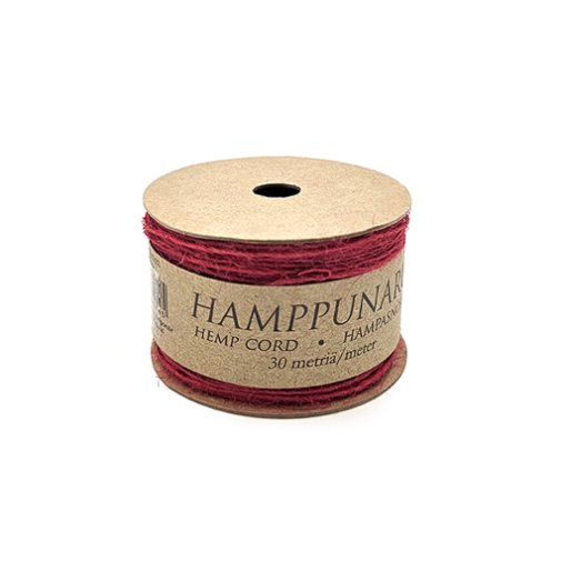Hemp cord, 30 m - red