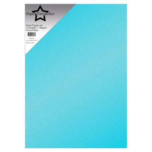 Helmiäiskartonki A4, 10 kpl, PF: Cloud Blue