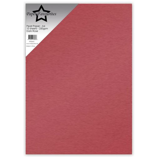 Helmiäiskartonki A4, 10 kpl, PF: Dark Rose