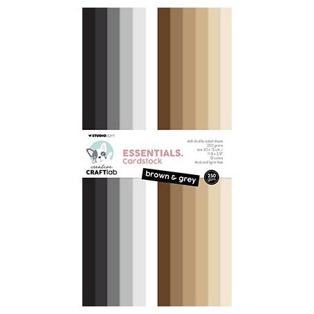 Kartonkipakkaus 30 x 15 cm, Studiolight: Brown & Grey