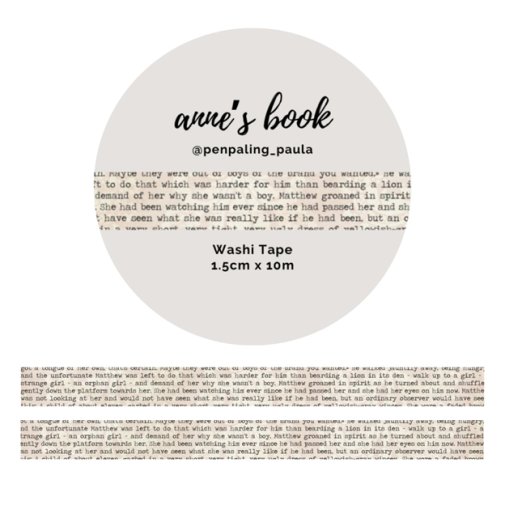 Washi -teippi, Penpaling Paula: Anne\'s book