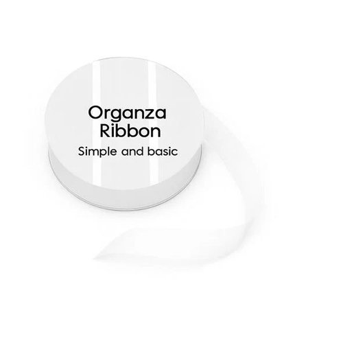 Organzanauha 8mm, 10m: Valkoinen