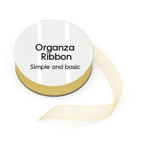 Organzanauha 8mm, 10m: Cream