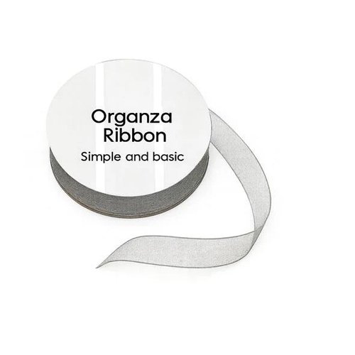 Organzanauha 8mm, 10m: Grey