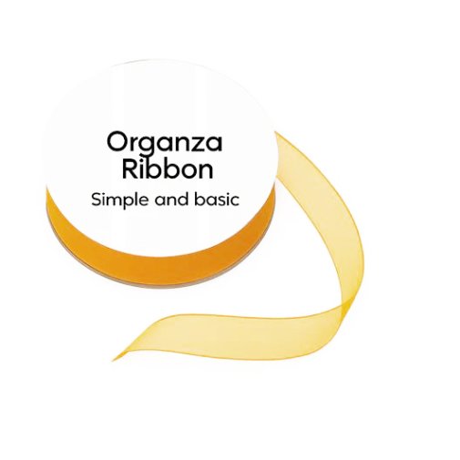Organzanauha 8mm, 10m: Mustard