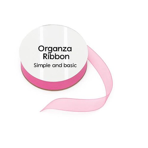 Organzanauha 8mm, 10m: Pink